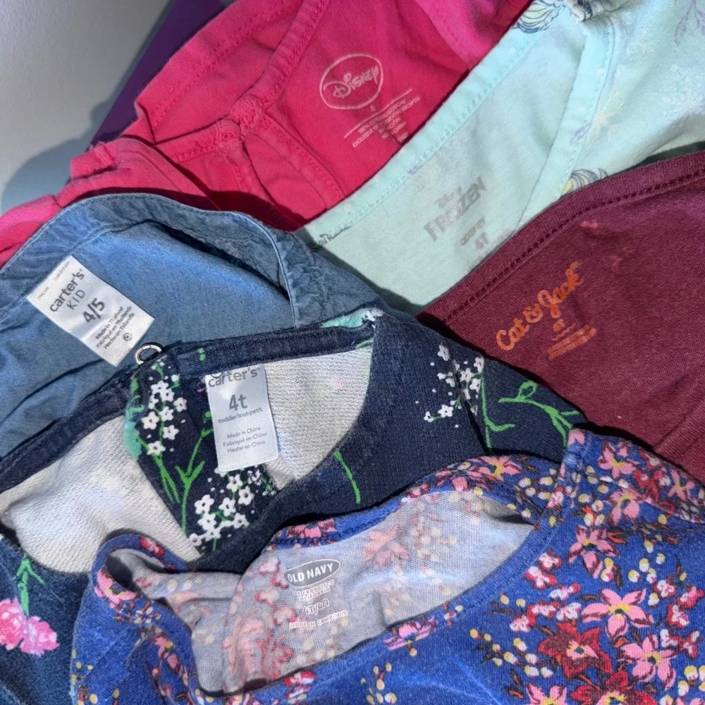 Toddler Girls Dress Lot 6pc 4 Carter's Disney Frozen Old Navy Cat & Jack Bundle